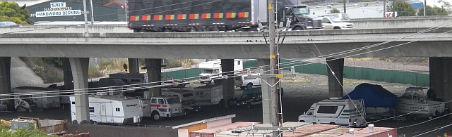 Covered Boat and RV Parking as Seen From Our Tower